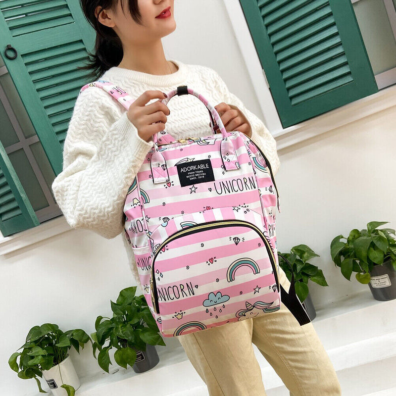 Women Print Large Mummy Diaper Bag Scroller Organizer Fashion Maternity Handbags
