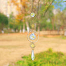Crystal Wind Chime Star Moon Pendant Colorful Beads Hanging Drop Decor (D) Newly