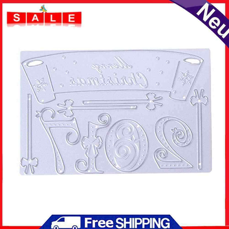 Christmas Banner DIY Metal Scrapbook Embossing Craft Cutting Die-171026