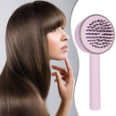 One-key Self-cleaning Hair Brush Anti-Static Airbag Massage Comb (Pink)
