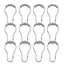 12 x Metal Bath Curtain Rings, Curtains, Hanging, Closed Loop Hook