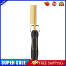 2 in 1 Hairdressing Brush Hair Straightener Curler Electric Flat Curling Ir