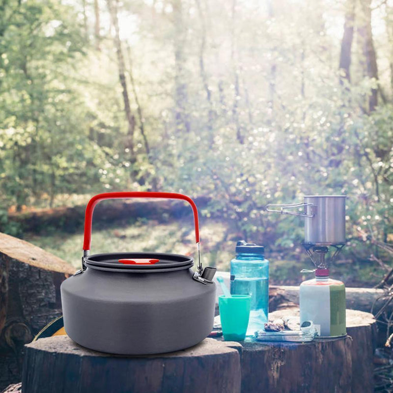 Aluminum Alloy Outdoor Teapot Camping Water Bottle Kettle Pot Cookware Tabl