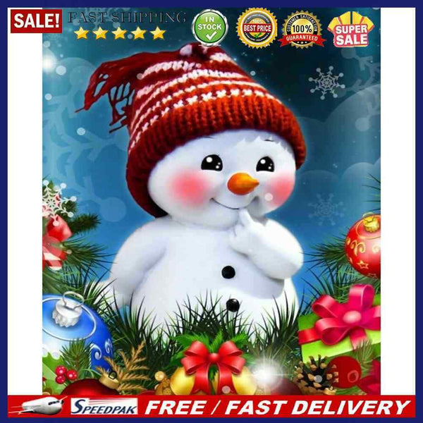 Frameless Snowman Oil Paint by Numbers Kit Gift Handpainted Artwork Wall Cr
