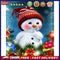 Frameless Snowman Oil Paint by Numbers Kit Gift Handpainted Artwork Wall Cr