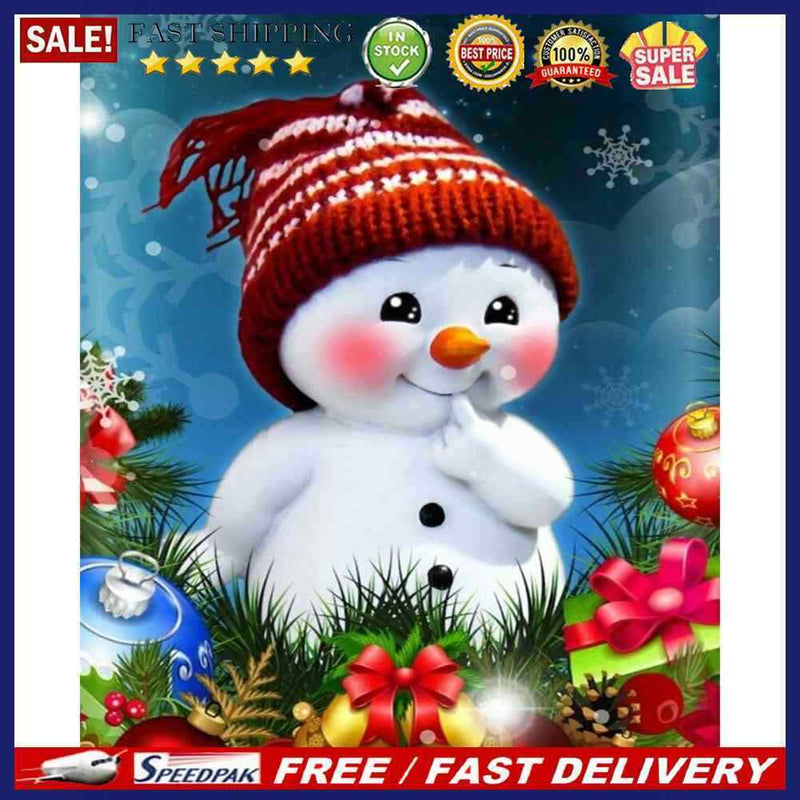 Frameless Snowman Oil Paint by Numbers Kit Gift Handpainted Artwork Wall Cr