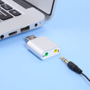USB Sound Card 7.1 Channel External USB To 3.5mm Audio Adapter for Laptop Newly