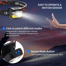 Super Bright LED Headlamp Sensor  Flashlight for Running Hiking Camping