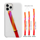 3pcs Phone Soft Band Phone Strap Loop Wristband Hand Holder (Red-Yellow)