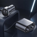 Baseus 5V/3.1A 2 USB Fast Charging Car Lighter Socket Splitter (Black) Newly