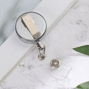 Anti-Lost Clip ID Name Card Metal Badge Holder Key Ring Lanyards Retractable