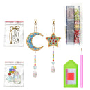 #A 2pcs 5D Keychain Pendant Diamond Painting Kit Art Craft Handmade Gift Decor