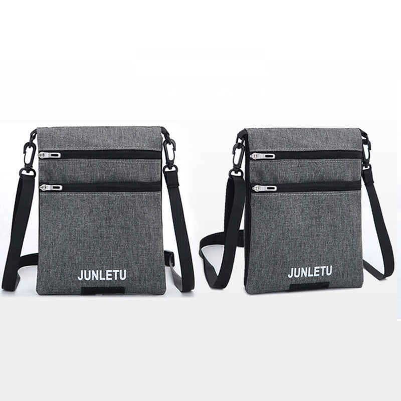 Waterproof Travel Shoulder Neck Bag Messenger Passport Holder Pouch (Grey) Newly