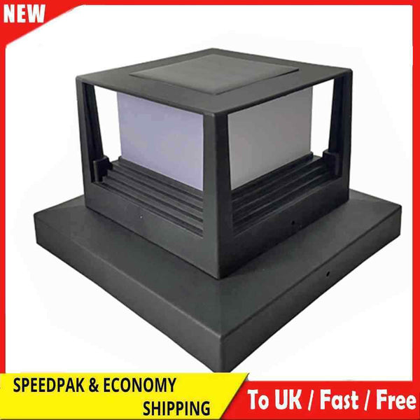 Solar Powered Post Light IP54 Waterproof Outdoor Column Patio Fence Gate Lamp