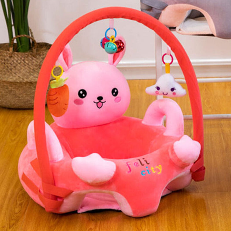 Baby Sofa Support Seat Cover Cartoon Animal Plush Learning To Sit Chair with