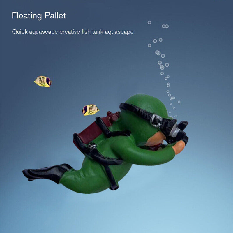 Aquarium Fish Tank Landscape Diver Underwater Aquatic Ornaments (Green)