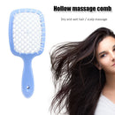 Hollow Detangling Hairdressing Comb Wet Dry Hair Scalp Plate Combs (Blue) Newly