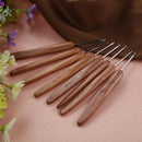 LS4G 20pcs Bamboo Crochet Hook Knitting Needles Set with Case Weaving Craft Yarn Sewing