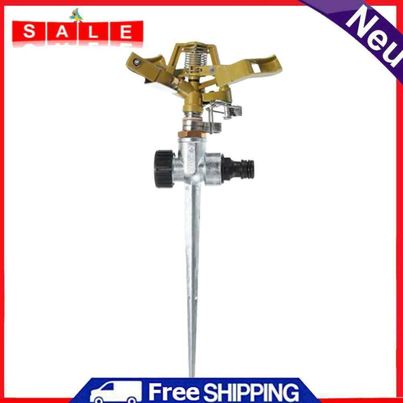 Adjustable Metal Spike Sprayer System Gardening Rotate Irrigation Sprinkler Tool
