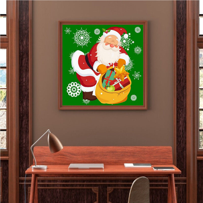 Paint By Numbers Kit DIY Christmas Santa Colouring Oil Picture Ornament