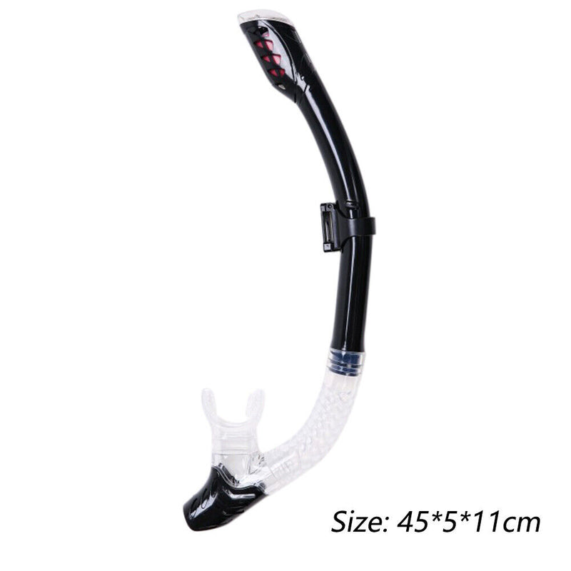 Diving Snorkel Professional Swim Breathing Tube Hose (Transparent Black)