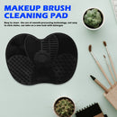 Silicone Makeup Brush Pen Cleaning Pad Suction Cup Scrubber Board (Black) Newly