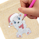Drawstring Christmas Candy Bag DIY Diamond Painting Kit (FD021A+FD021B) Newly