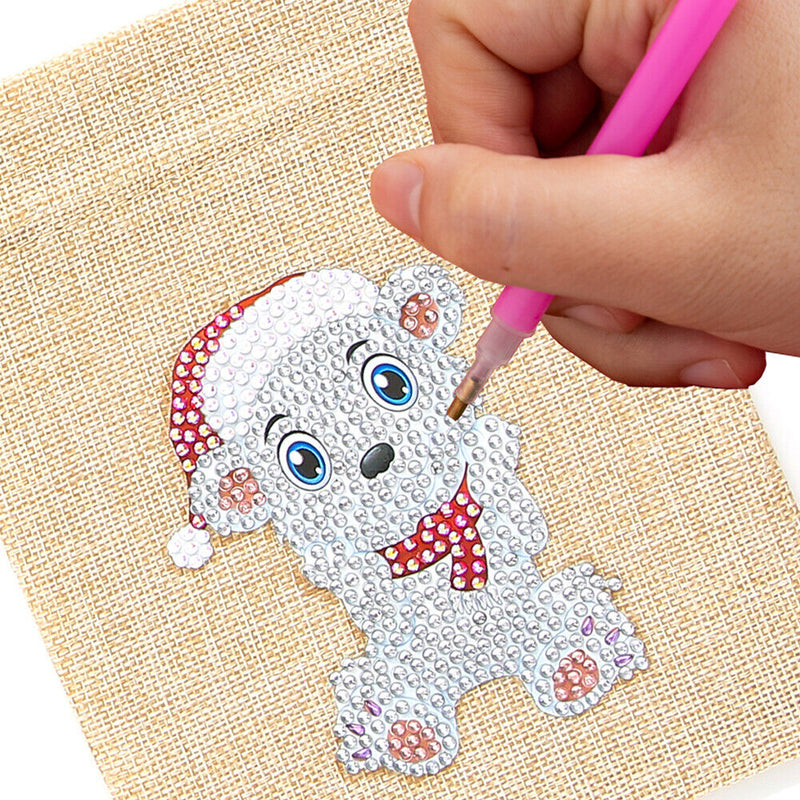 Drawstring Christmas Candy Bag DIY Diamond Painting Kit (FD021A+FD021B) Newly