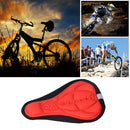 Bike Silicone Saddle Seat Cover Silica Gel Cushion Soft Pad Red Newly