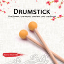1 Pair Tongue Drum Mallet Marimba Percussion Instrument Drumstick (Yellow) Newly
