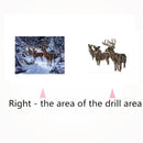 5D DIY Diamond Painting Winter Snow Elk Cross Stitch Embroidery Rhinestones Home