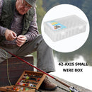 42 Spools Reels Sorting Storage Box Fishing Line Gear Container Case (Blue)