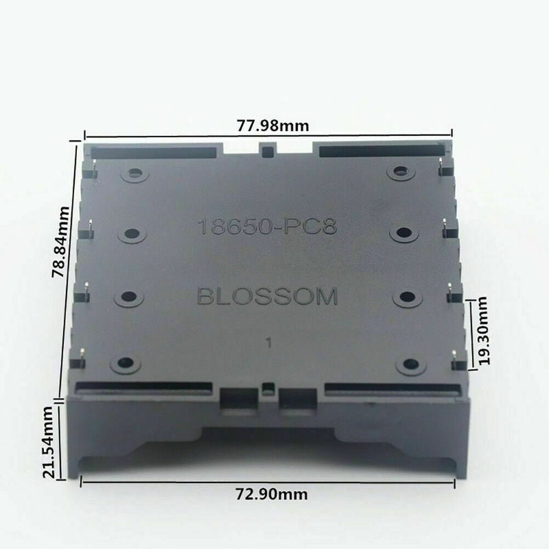 1 ×DIY Black Storage Box Holder Case For 4 x 18650 3.7V Batt J0V9 C1L5 S0T9