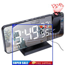 Projector Alarm Clock, Alarm Clock FM Radio with Mirror Screen for Bedroom