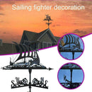 Iron Weathervane Garden Stake Patio Yard Weather Wind Vane Ornament D4J7 S6S0