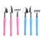 3pcs Gardening Wood Handle Stainless Steel Shovel Rake Spade Set (Pink)