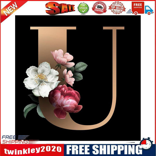 5D DIY Diamond Painting Letter U Full Round Drill Mosaic Kit Wall Picture