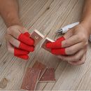 Anti-slip Hot Glue Gun Finger Caps Silicone Finger Cover Sleeve (Red 5pcs)