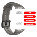 Watch Strap for HUAWEI HONOR Band 6 TPU Wristband Replacement Belt (Black) Newly