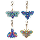 4x DIY Full Diamond Painting Keychain Key Chains Keyring Art Craft Key Bag Decor