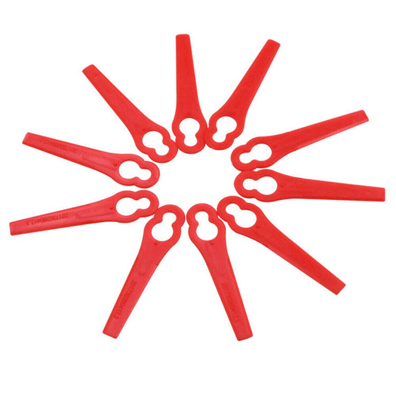100pcs Red Plastic Blades Cutter Replace For Cordless Grass Trimmer Strimmer