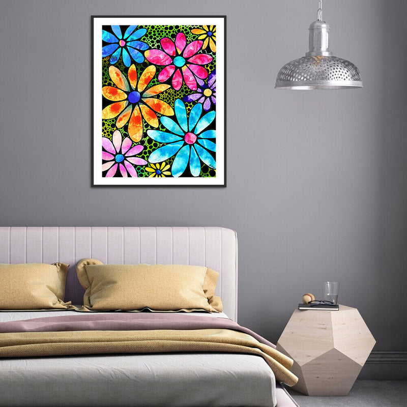 5D DIY Flowers Mosaic Full Round Diamond Drawing Handmade Rhinestone Craft Gifts