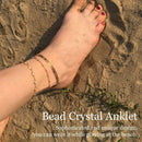 Fashion 3-Layer Anklet Crystal Bead Bracelet For Women X8Z9 2Q6W Jewelry W1Y2