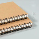 100 Pages Dot Grid Kraft Cover Coil Journal Notebook Favor School A5 S1H4 R2T2