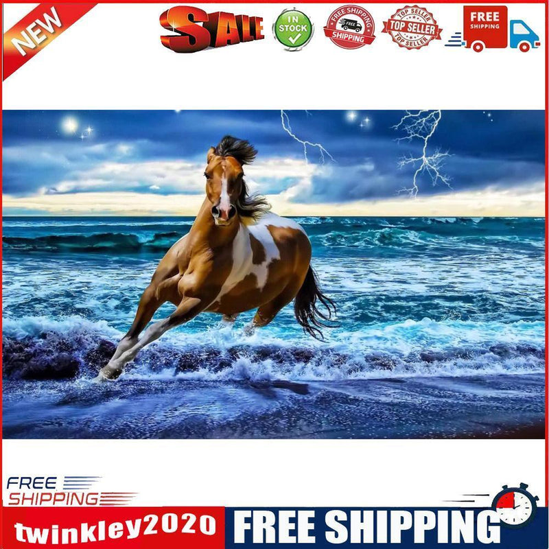 5D DIY Diamond Painting Running Horse Cross Stitch Embroidery Rhinestones