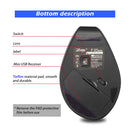 ZELOTES F-35A Wireless Vertical Mouse 2400DPI Optical Mice for Home Office Gamer