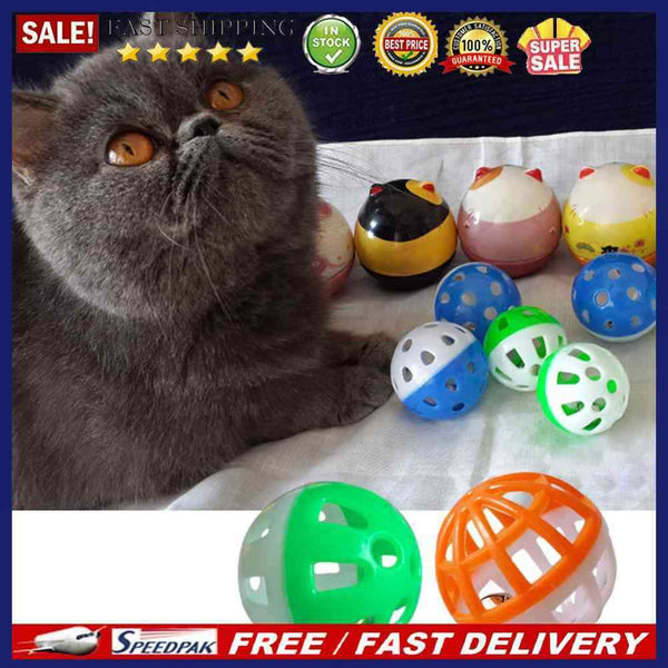 Hollowed Bell Toys Interactive Pet Playing Chewing Cat Teaser Kitten Training
