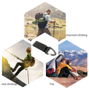 Nylon Belt Clip 4pcs Molle Attachment Gear Clip Carabiner Keychain (Black)