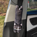 2pcsCartoon Animal Car Seat Belt Cover Plush Shoulder Pad (Cat w/ Big Eyes)