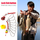 Stainless Steel Fish Buckle Lock Set Live Fishing Lock Belt Stringer (Red)